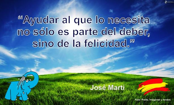 Ayudar al que lo necesita no sólo es parte del deber, sino de la felicidad.